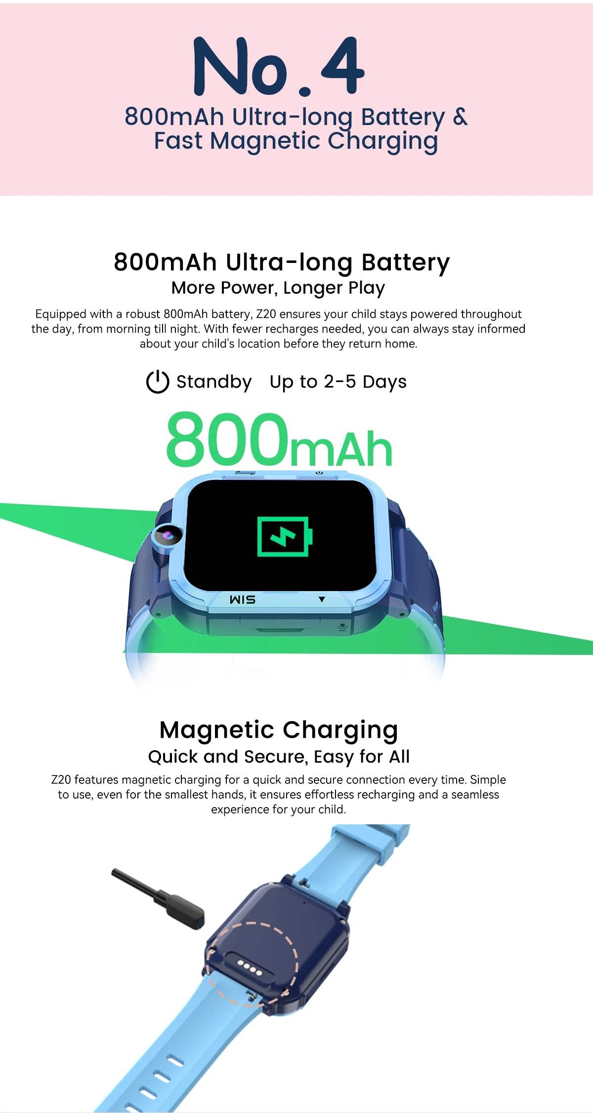 World Premiere Blackview NEW Z20 4G Smart Watch Kids GPS Video Call IP67 Tracker - ToylandEU