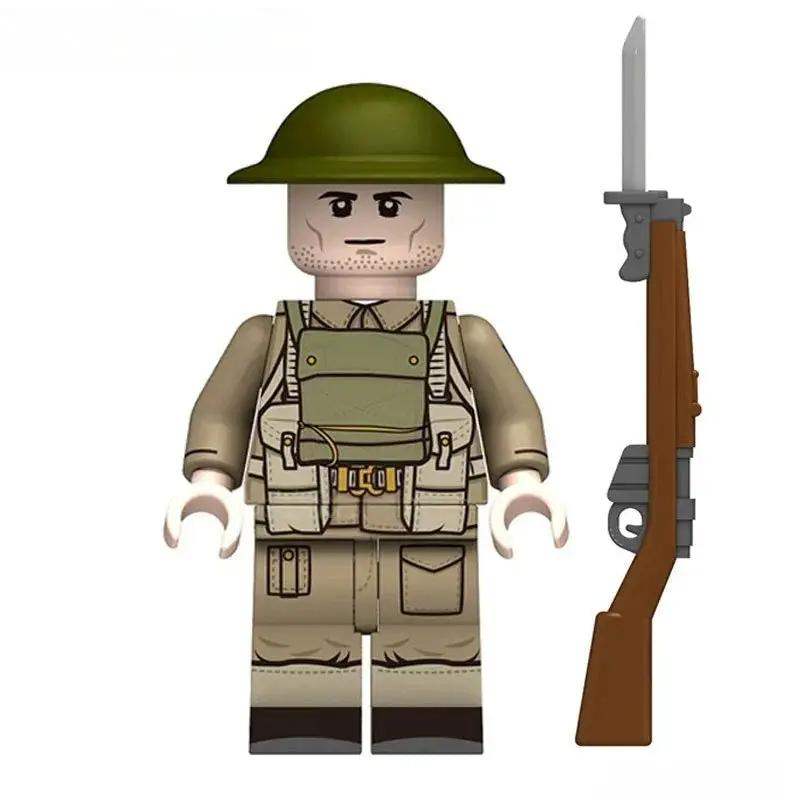 World War 2 British Infantry Soldier Custom Lego Minifigures Toys - Minifigure Toys