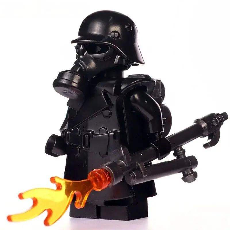 World War 2 Gas Mask Flame trooper Officer Custom Lego Star Wars Minifigures Toys - Minifigure Toys
