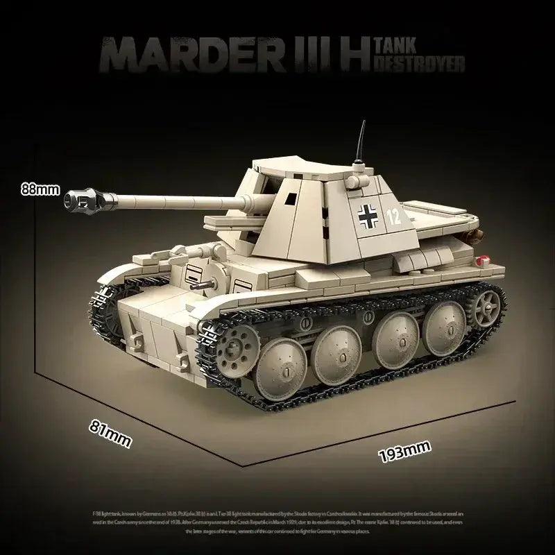 World War II German Marder III Tank Blocks STEM -  ToylandEU™