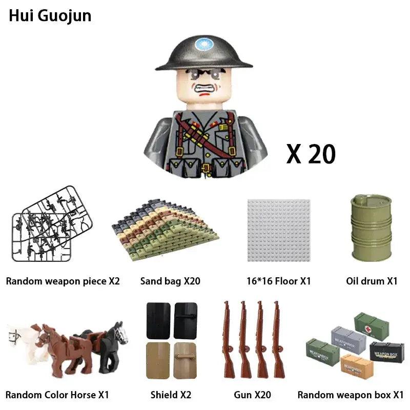  World War II Military Building Blocks Soldier Set Kids -  ToylandEU™