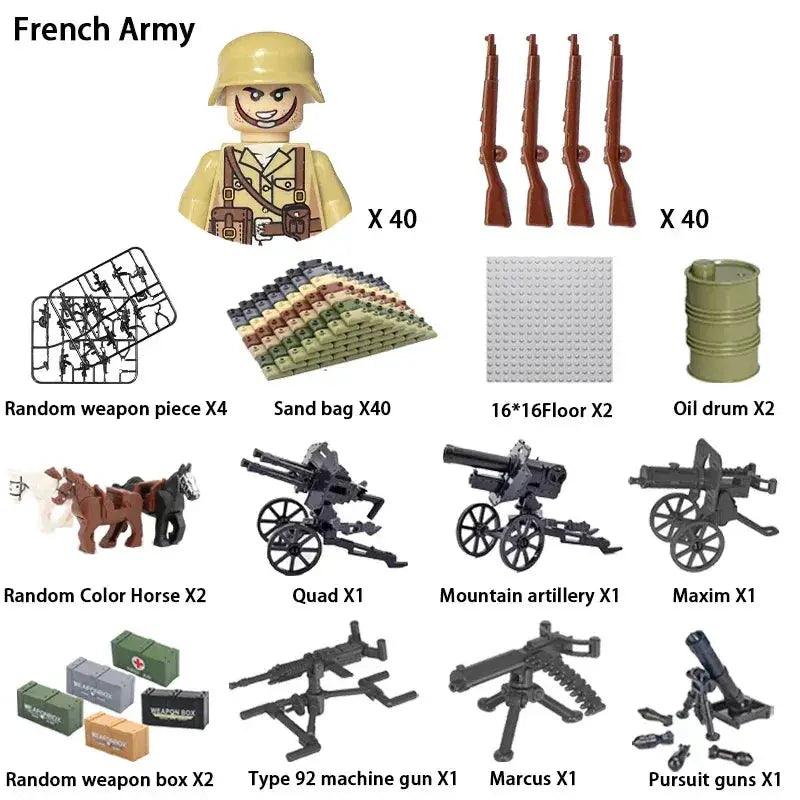  World War II Military Building Blocks Soldier Set Kids -  ToylandEU™