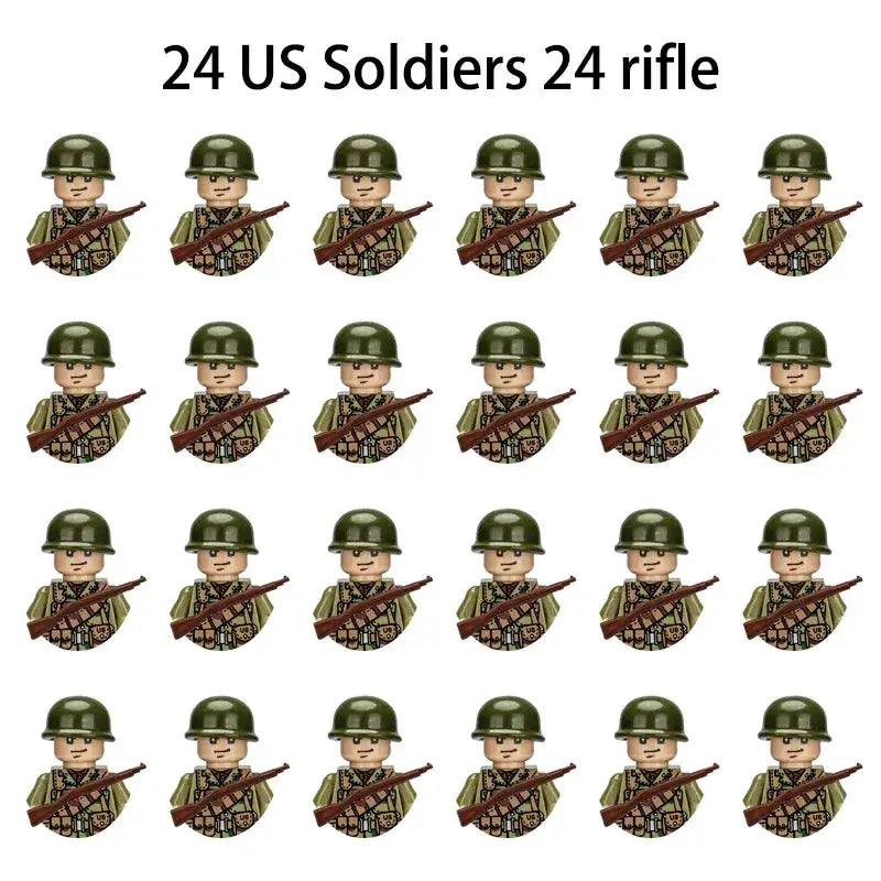  World War II Military Building Blocks Soldier Set Kids -  ToylandEU™