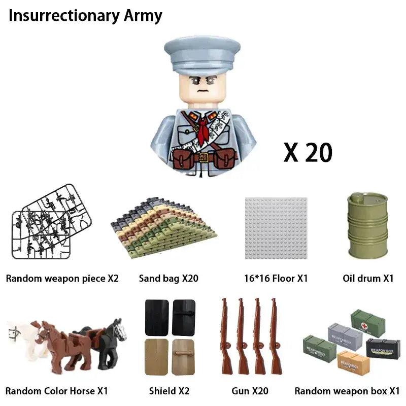  World War II Military Building Blocks Soldier Set Kids -  ToylandEU™