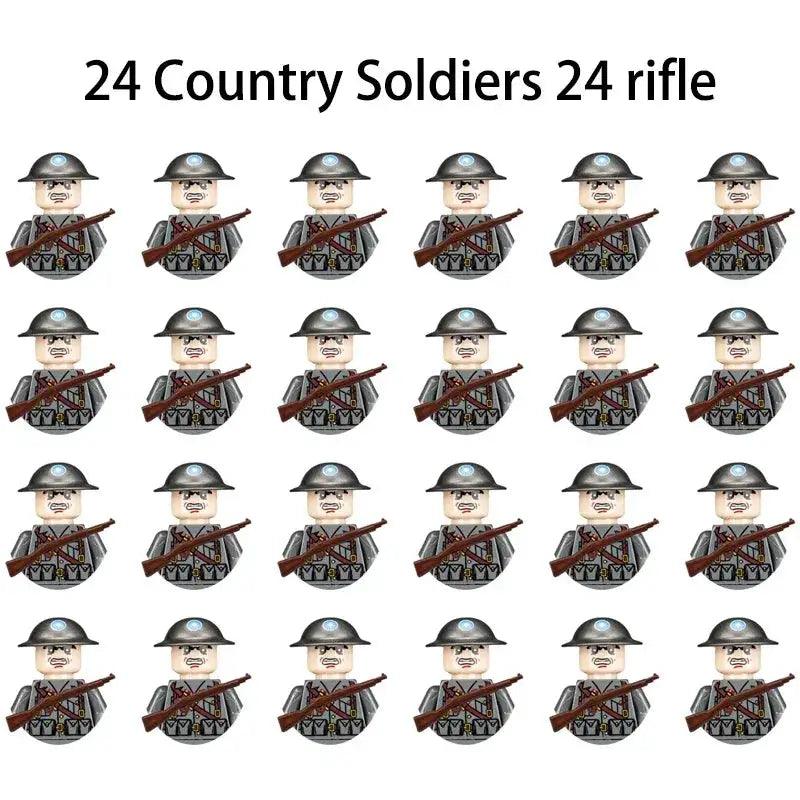  World War II Military Building Blocks Soldier Set Kids -  ToylandEU™