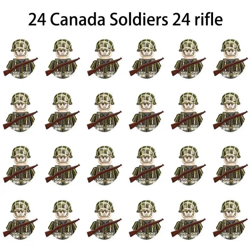  World War II Military Building Blocks Soldier Set Kids -  ToylandEU™