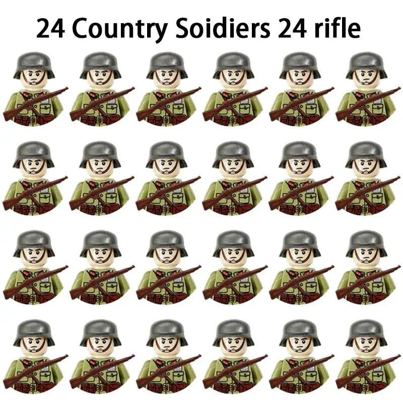  World War II Military Building Blocks Soldier Set Kids -  ToylandEU™