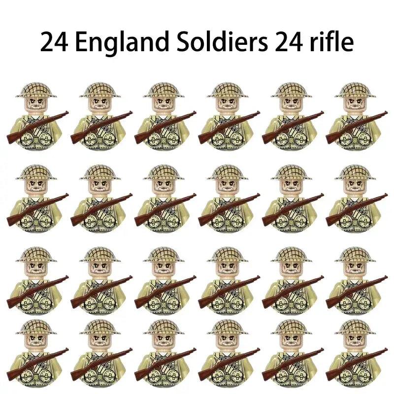  World War II Military Building Blocks Soldier Set Kids -  ToylandEU™
