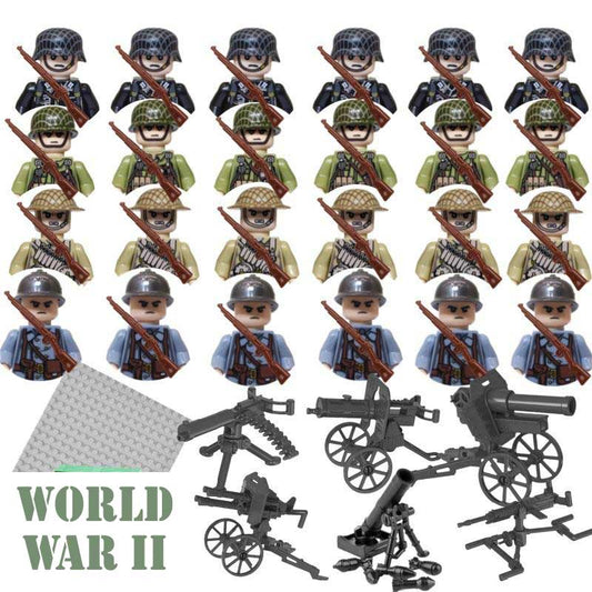  World War II Minifigures 24 Pack Lego Compatible 