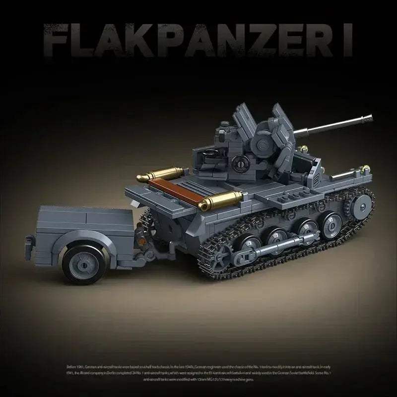 World War II Tank Building Block Set Anti Aircraft - ToylandEU