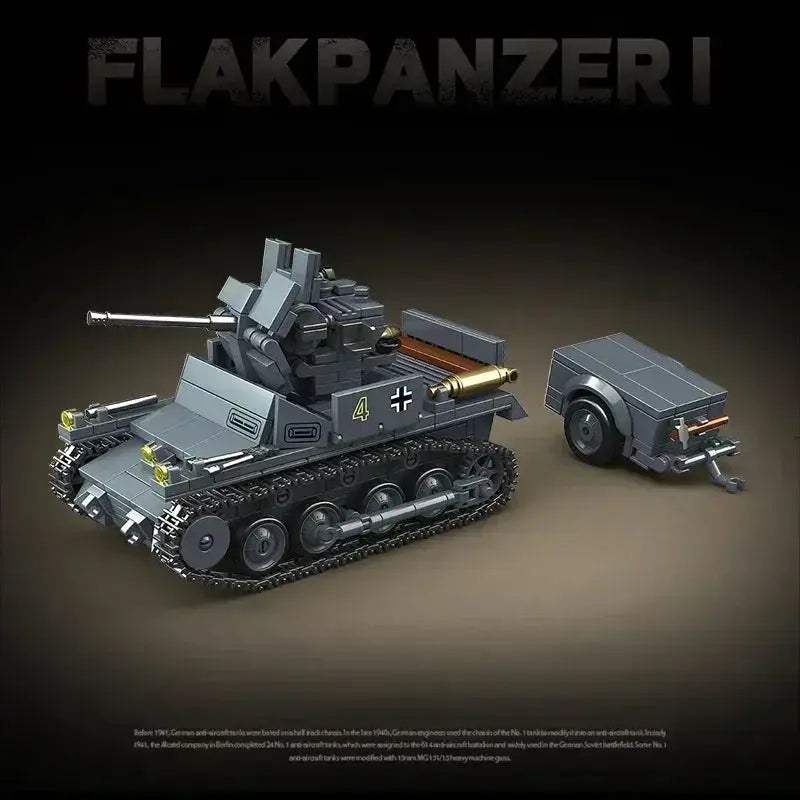 World War II Tank Building Block Set Anti Aircraft - ToylandEU