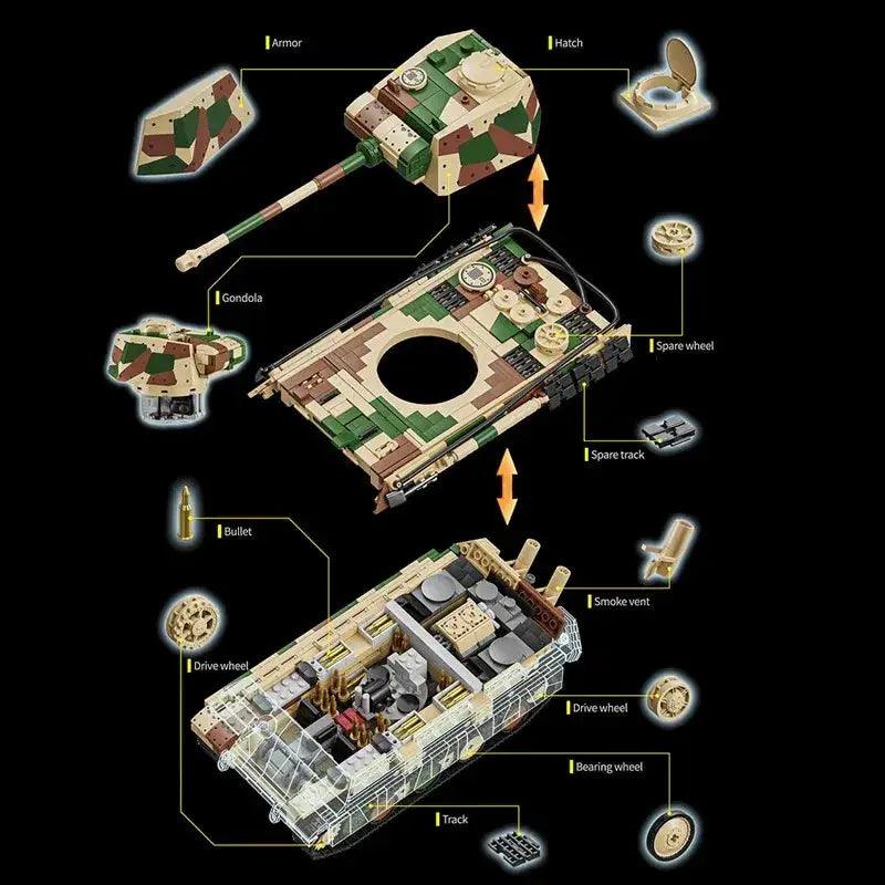  World War II Tiger Tank Blocks With Figures Authentic -  ToylandEU™