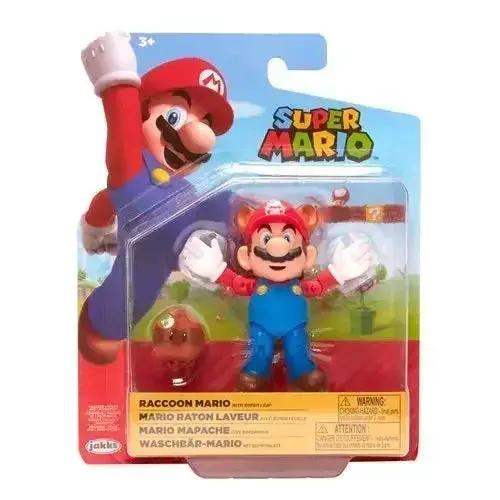 World Of Nintendo Raccoon Mario Action Figure With Super Leaf - ToylandEU