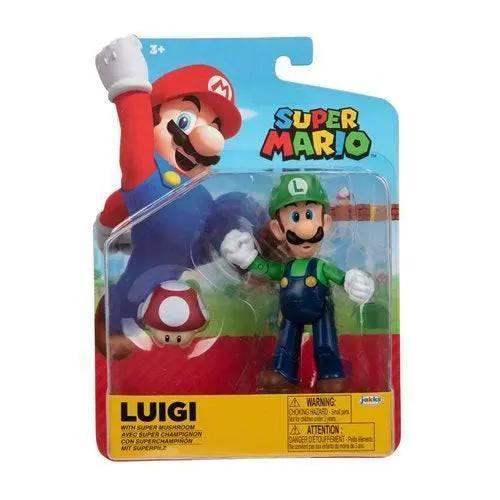World of Nintendo 4 Inch Luigi Action Figure With Mushroom - ToylandEU