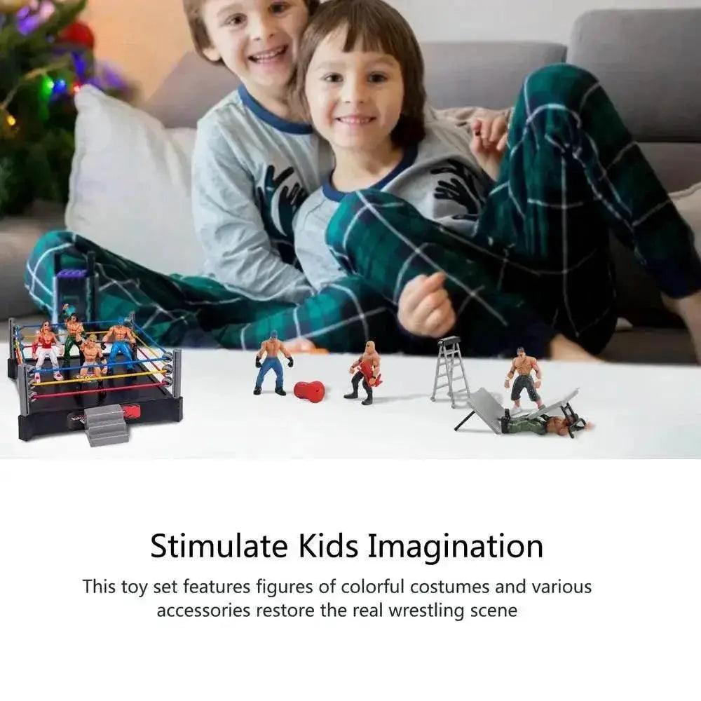  Wrestlers Playset Toys With Ring And Realistic Accessories -  ToylandEU™