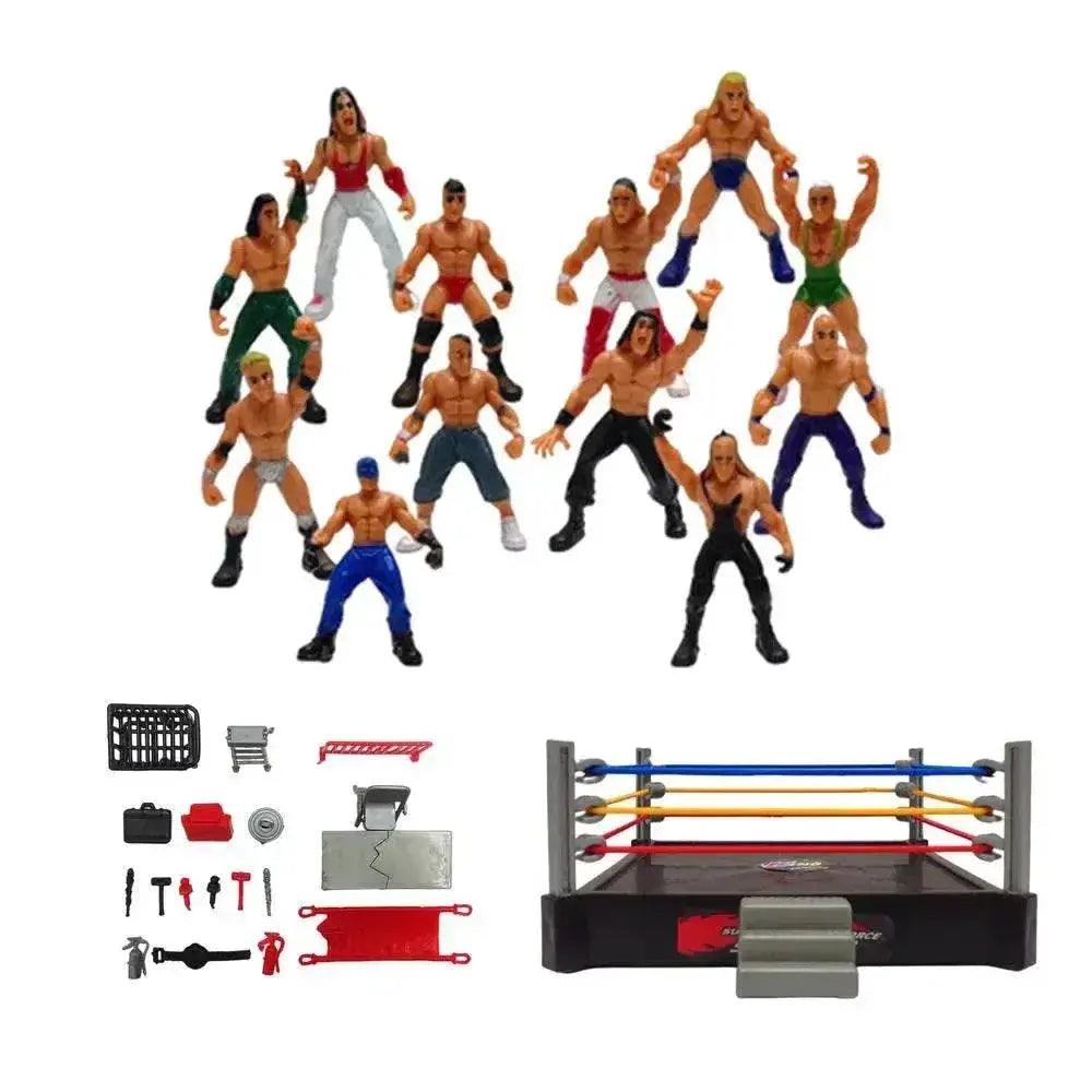  Wrestlers Playset Toys With Ring And Realistic Accessories -  ToylandEU™