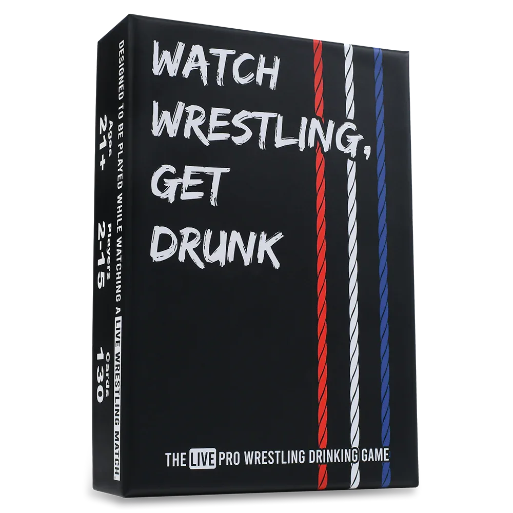 Pro Wrestling Drinking Game For 2-15 Players With 130 Cards - Falling Whale Games
