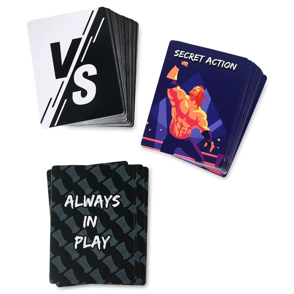 Pro Wrestling Drinking Game For 2-15 Players With 130 Cards - Falling Whale Games