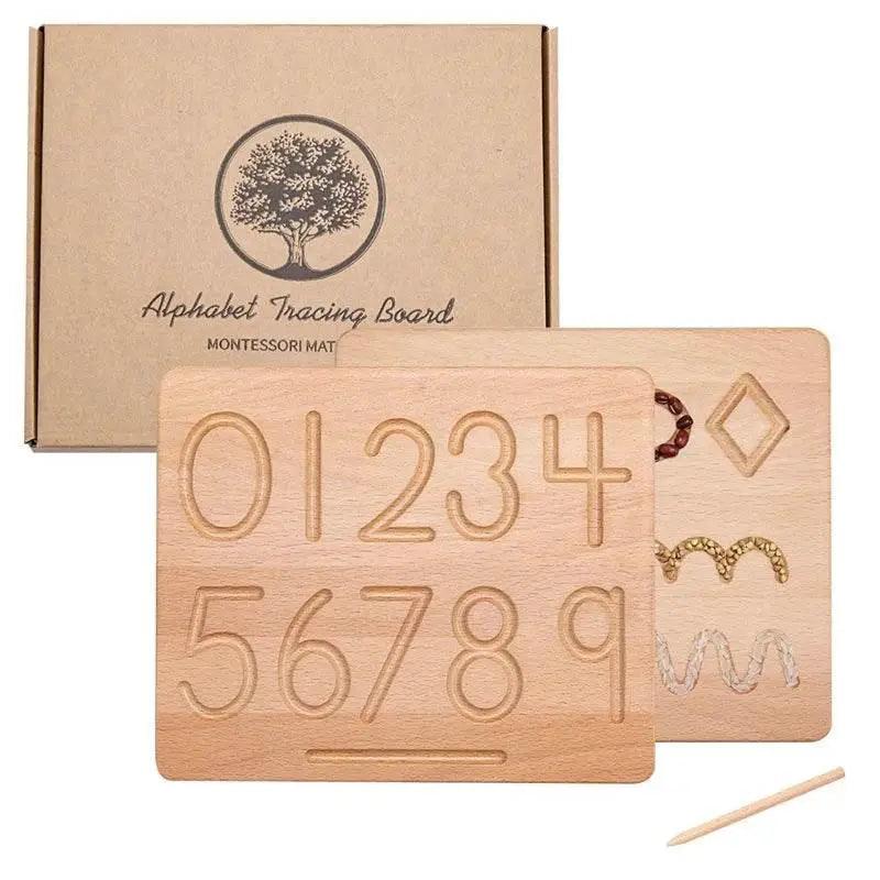  Montessori Double Sided Wooden English Alphabet And Numbers Cognitive Writing Board For Early Literacy -  ToylandEU™