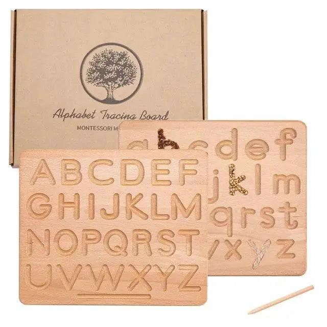  Montessori Double Sided Wooden English Alphabet And Numbers Cognitive Writing Board For Early Literacy -  ToylandEU™