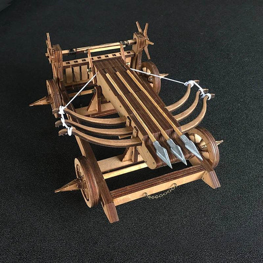 Wu-HOU Ancient Crossbow Chariot 3D Wooden Puzzle Model Kit - DIY Historical Craft Toy - ToylandEU