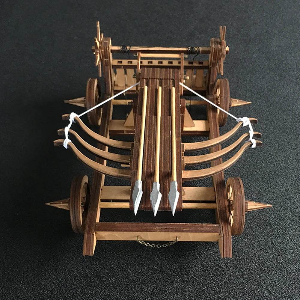 Wu-HOU Ancient Crossbow Chariot 3D Wooden Puzzle Model Kit - DIY Historical Craft Toy - ToylandEU
