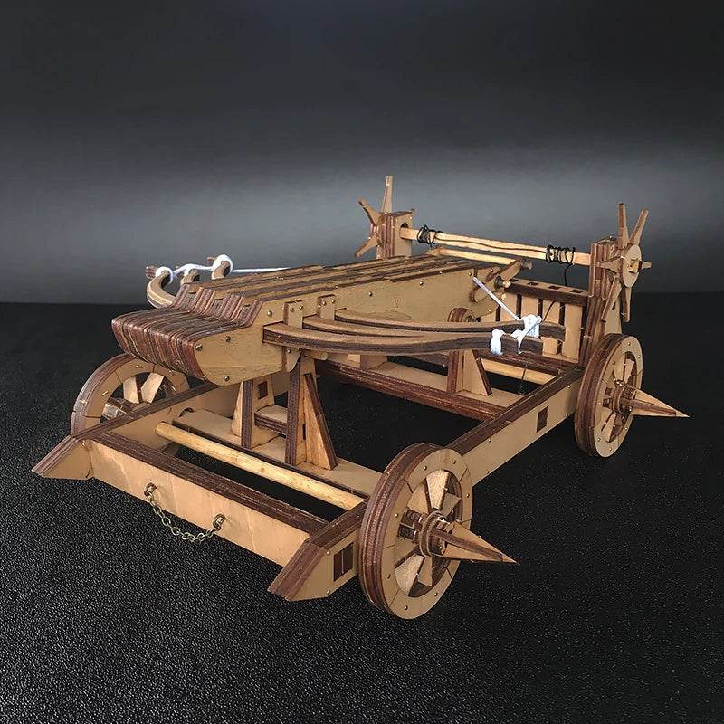 Wu-HOU Ancient Crossbow Chariot 3D Wooden Puzzle Model Kit - DIY Historical Craft Toy - ToylandEU
