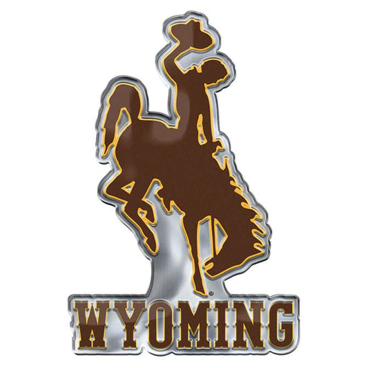 Wyoming Cowboys Auto Emblem Color Logo 3D Aluminum Badge - ToylandEU