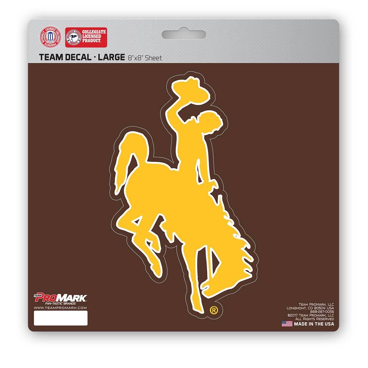 Wyoming Cowboys Decal 8x8 Die Cut Premium UV Resistant Logo - ToylandEU
