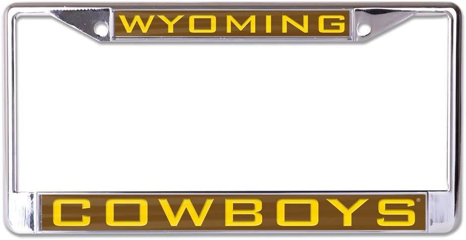 Wyoming Cowboys License Plate Frame Inlaid Style Chrome - ToylandEU
