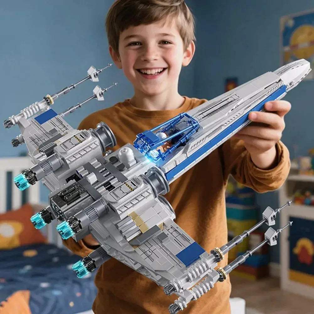 X Wing Space Fighter Building Blocks Set LED Light Up - ToylandEU