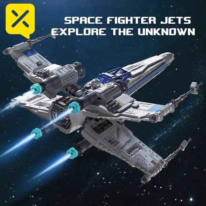 X Wing Space Fighter Building Blocks Set LED Light Up - ToylandEU