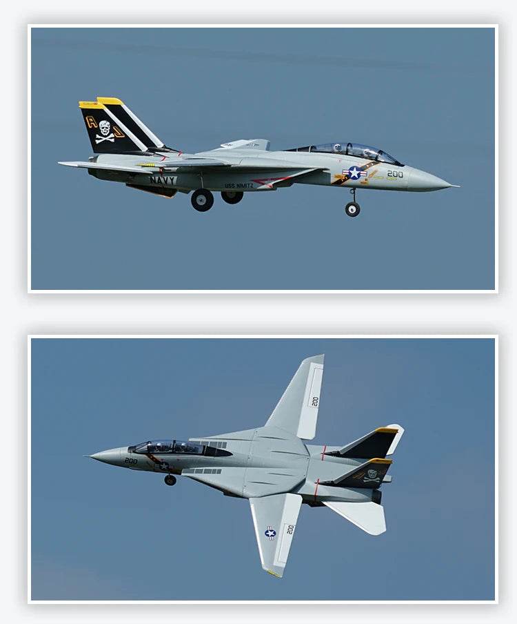 XFly RC Electric Fighter Aircraft Fixed Wing Model Foam Double 40mm F-14 PNP Remote Control Toy for Adults - ToylandEU