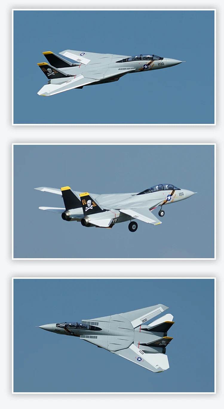 XFly RC Electric Fighter Aircraft Fixed Wing Model Foam Double 40mm F-14 PNP Remote Control Toy for Adults - ToylandEU