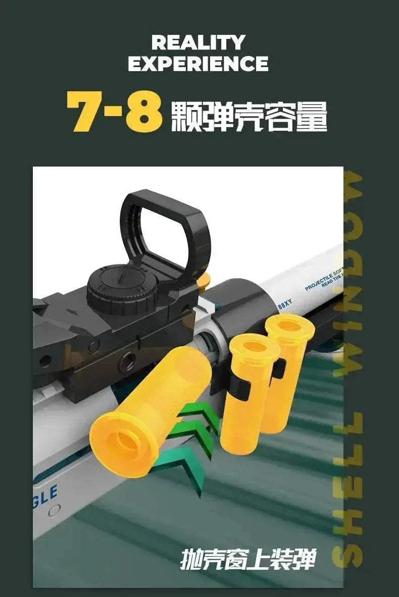 XM1014 Soft Bullet Shell Ejection Toy Gun Manual Airsoft Rifle Foam Darts Blaster for Adults and Boys - ToylandEU