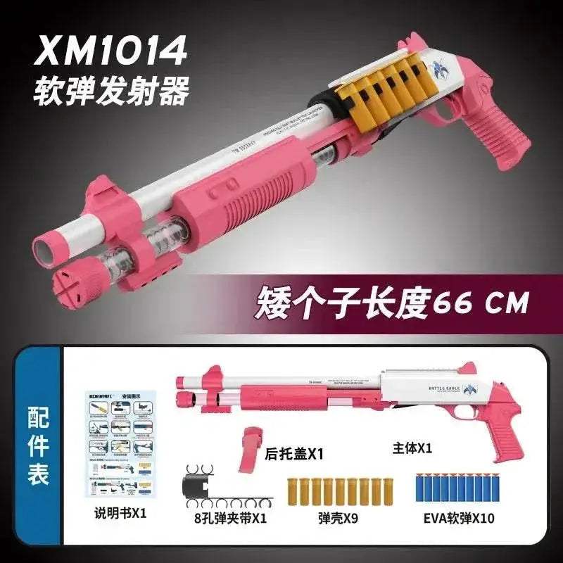XM1014 Soft Bullet Shell Ejection Toy Gun Manual Airsoft Rifle Foam Darts Blaster for Adults and Boys - ToylandEU