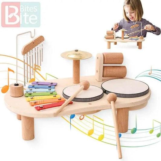  Aeolian Bells Wooden Montessori Xylophone Toy For Newborns Non Toxic Wood Educational Music Table -  ToylandEU™