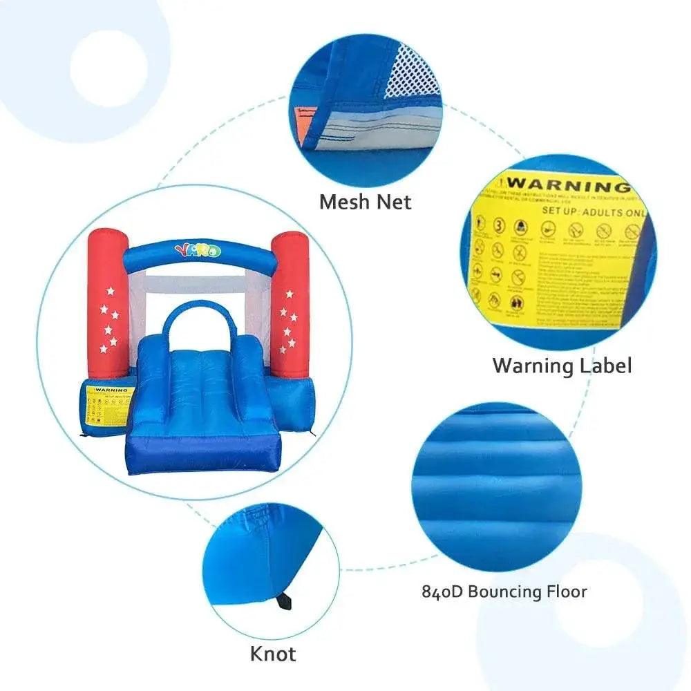  YARD Mini Inflatable Bouncy Castle with Blower - Fun Jumping Trampoline for Kids' Birthday Parties -  ToylandEU™