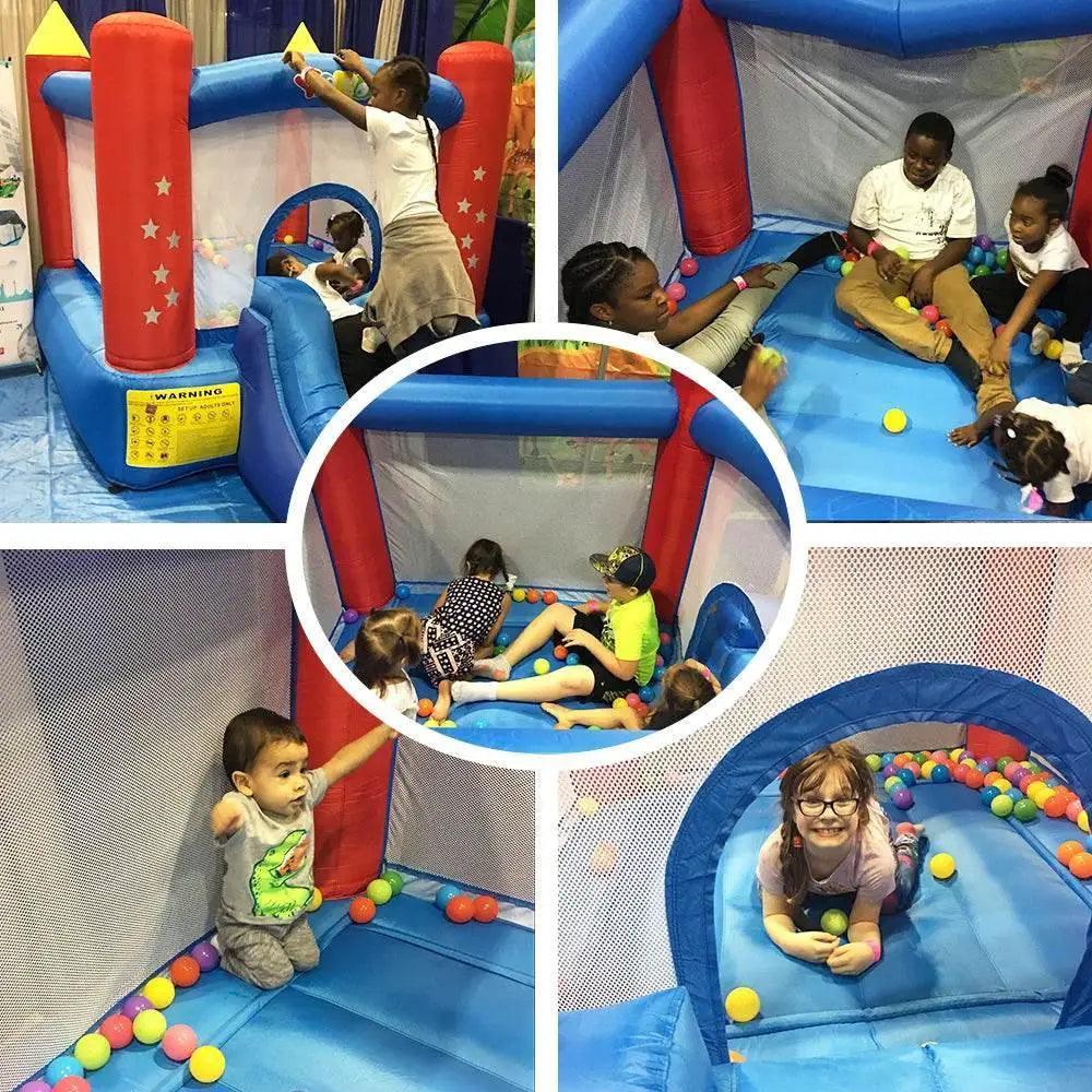  YARD Mini Inflatable Bouncy Castle with Blower - Fun Jumping Trampoline for Kids' Birthday Parties -  ToylandEU™