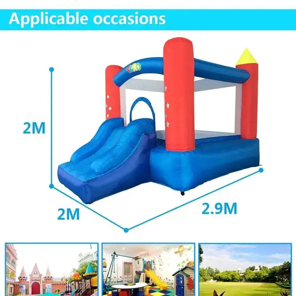  YARD Mini Inflatable Bouncy Castle with Blower - Fun Jumping Trampoline for Kids' Birthday Parties -  ToylandEU™