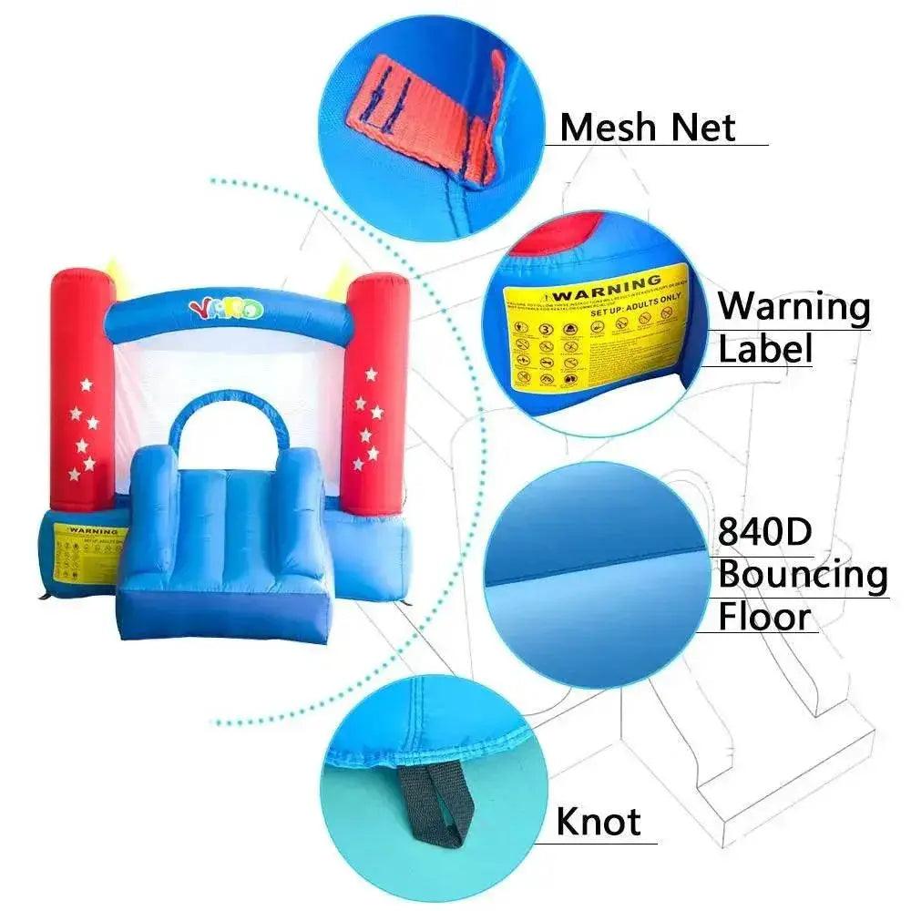  YARD Mini Inflatable Bouncy Castle with Blower - Fun Jumping Trampoline for Kids' Birthday Parties -  ToylandEU™
