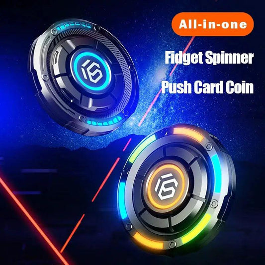  YIJOO 3in1 Metal EDC Pushing Card Hand Spinner Fidget Toy -  ToylandEU™