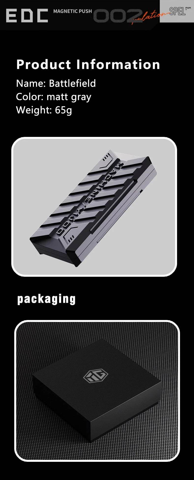 YIJOO Fidget Slider EDC Magnetic Push Slider Toys for Stress Relief - ToylandEU