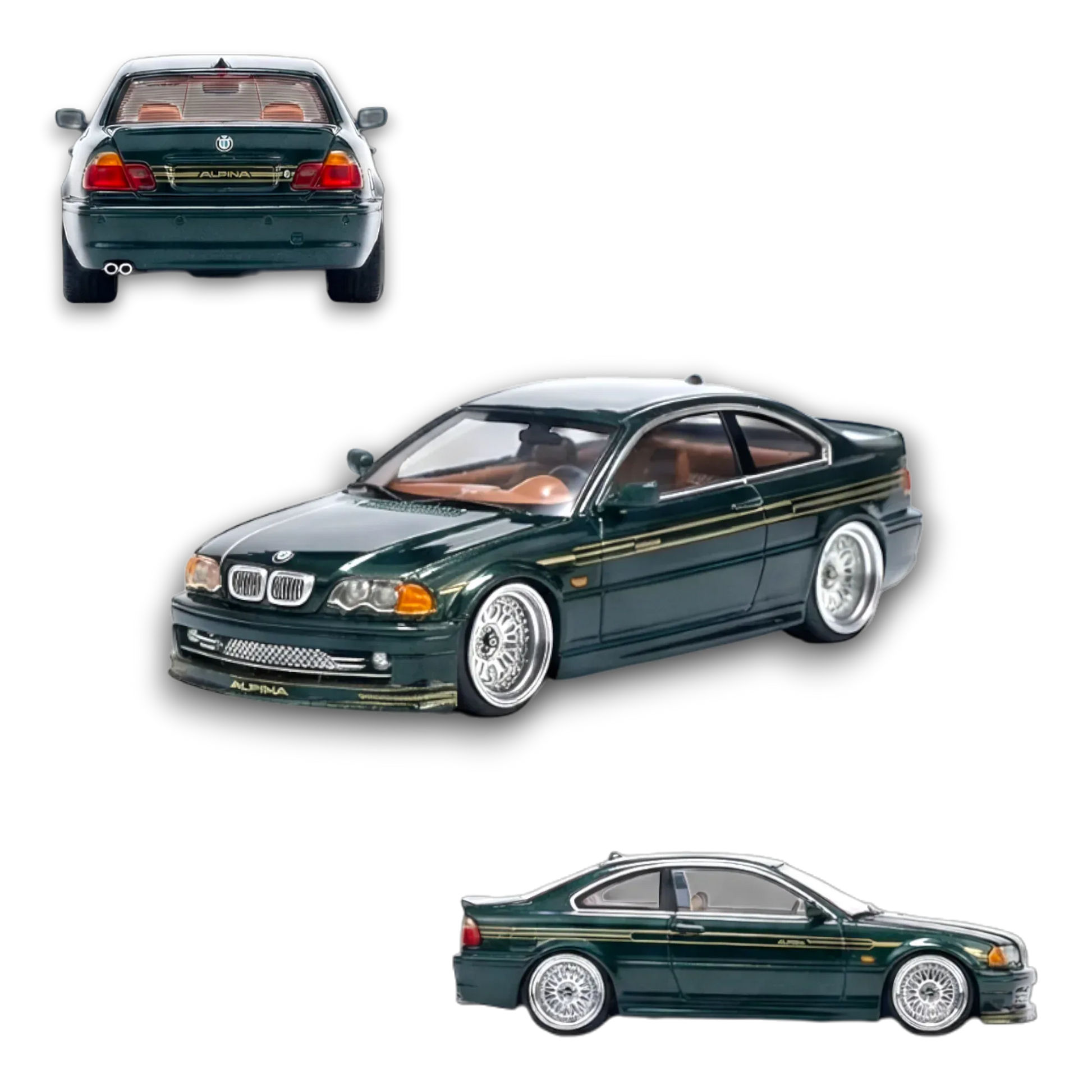 YM Model BMW E46 Alpina B3 British Green 1:64 - ToylandEU