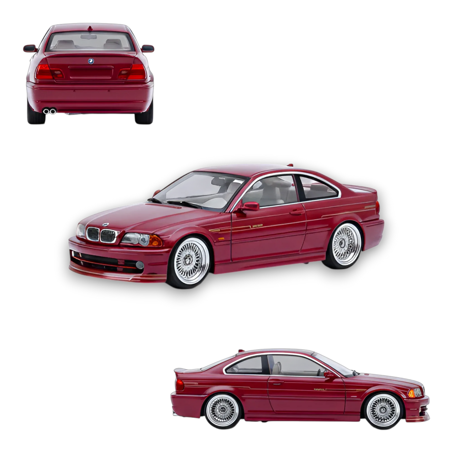 YM Model BMW E46 Alpina B3 Deep Wine Red 1:64 - ToylandEU