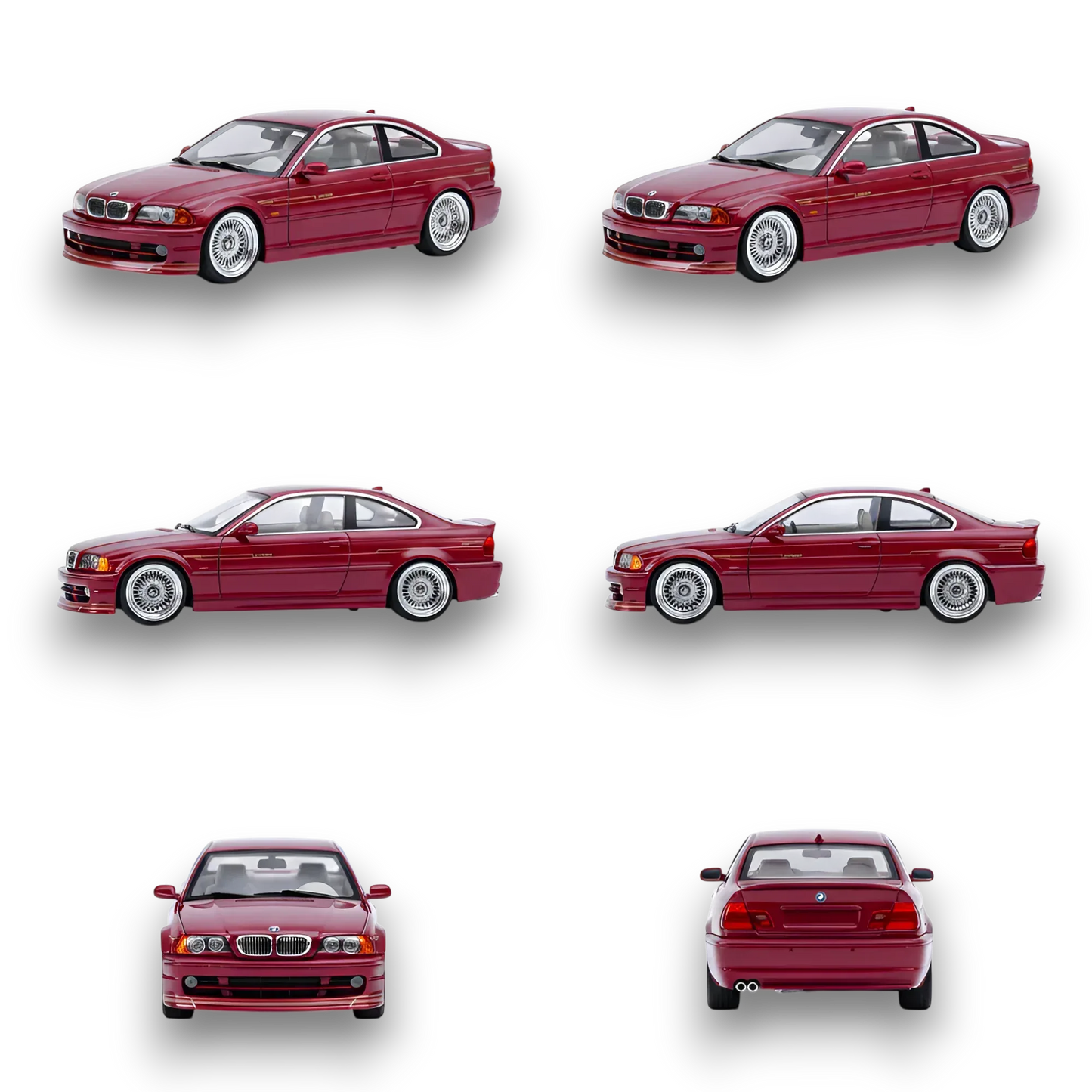 YM Model BMW E46 Alpina B3 Deep Wine Red 1:64 - ToylandEU