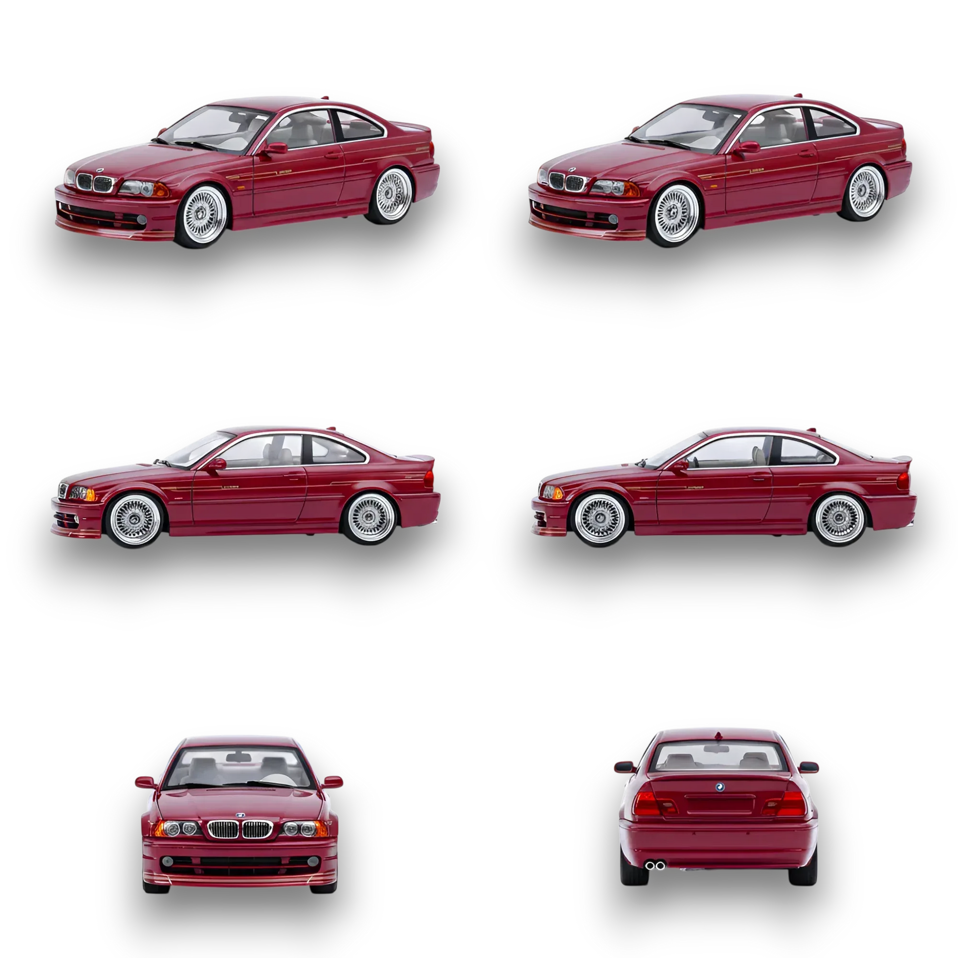 YM Model BMW E46 Alpina B3 Deep Wine Red 1:64 - ToylandEU