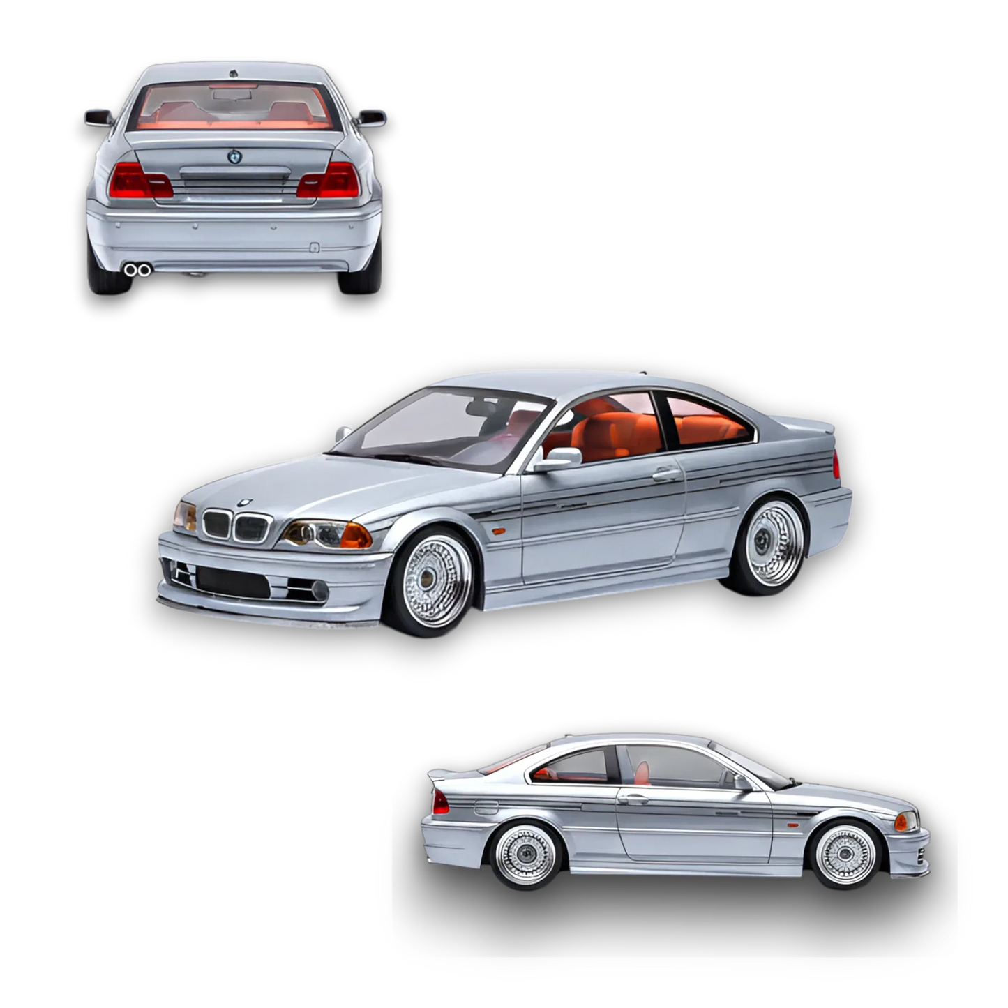 YM Model BMW E46 Alpina B3 Titan Silver 1:64 - ToylandEU