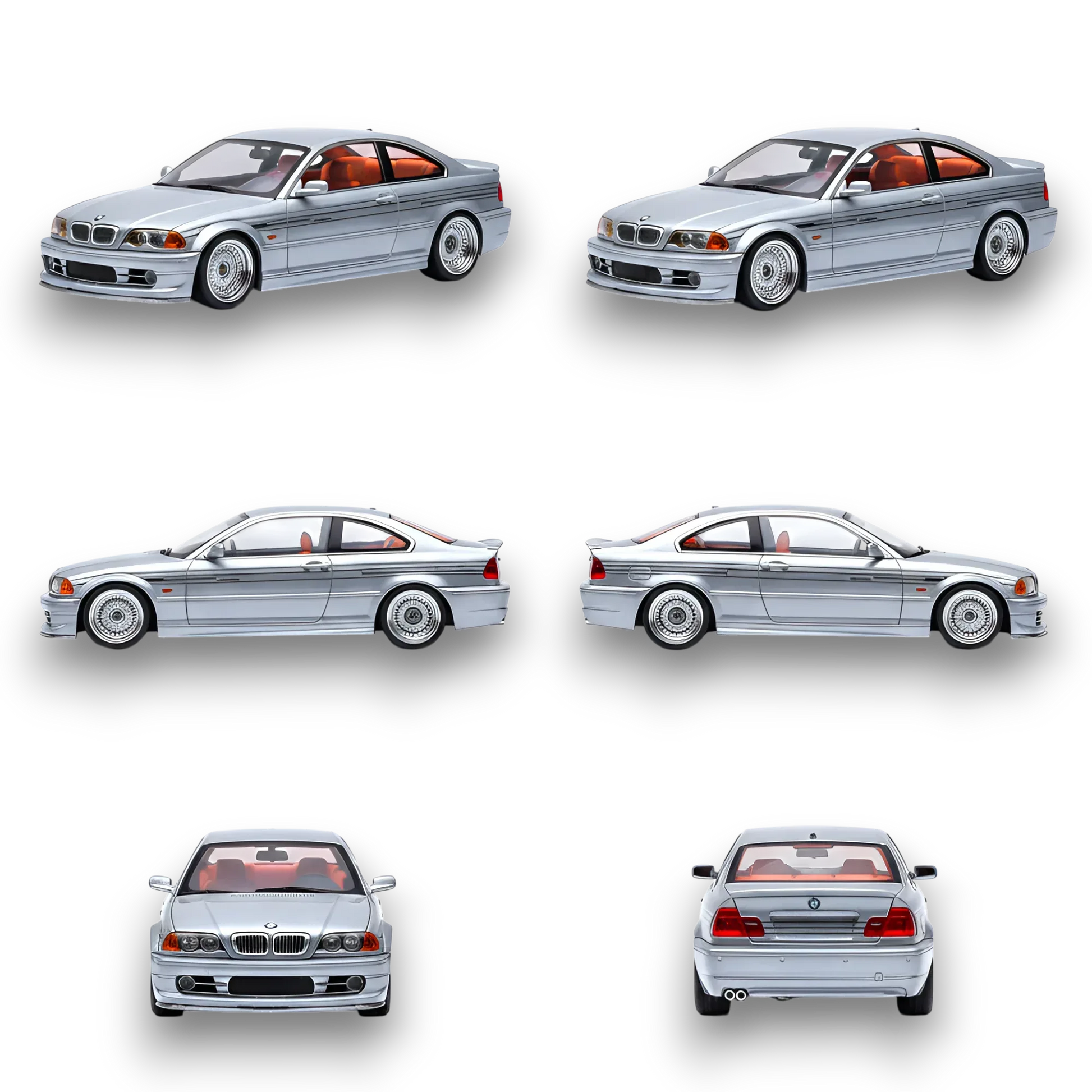 YM Model BMW E46 Alpina B3 Titan Silver 1:64 - ToylandEU