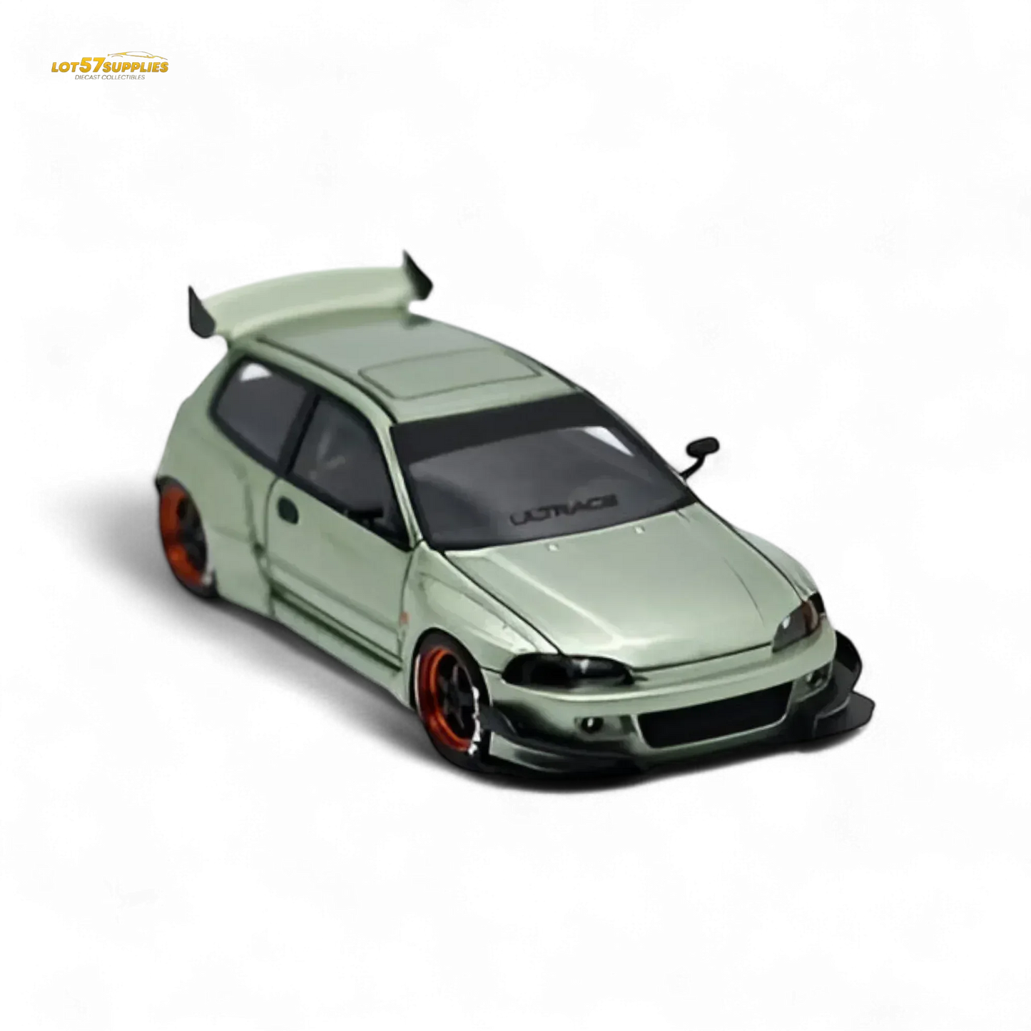 YM Model Honda Civic Pandem EG4 K20 Modified Bronze Green 1:64 Limited to 399 PCS - ToylandEU